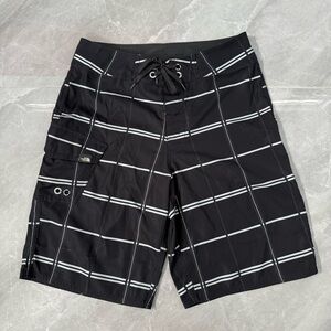 Men’s The North Face Plaid Board Shorts Velcro Tie Up With Pocket Size 30 Small
